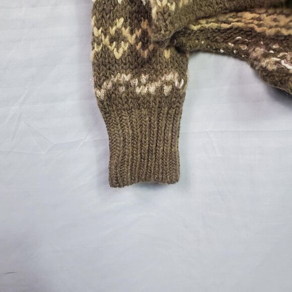 Free People Through the Storm Fair Isle Knit Sweater Sz S Acrylic Blend Taupe - Picture 8 of 15